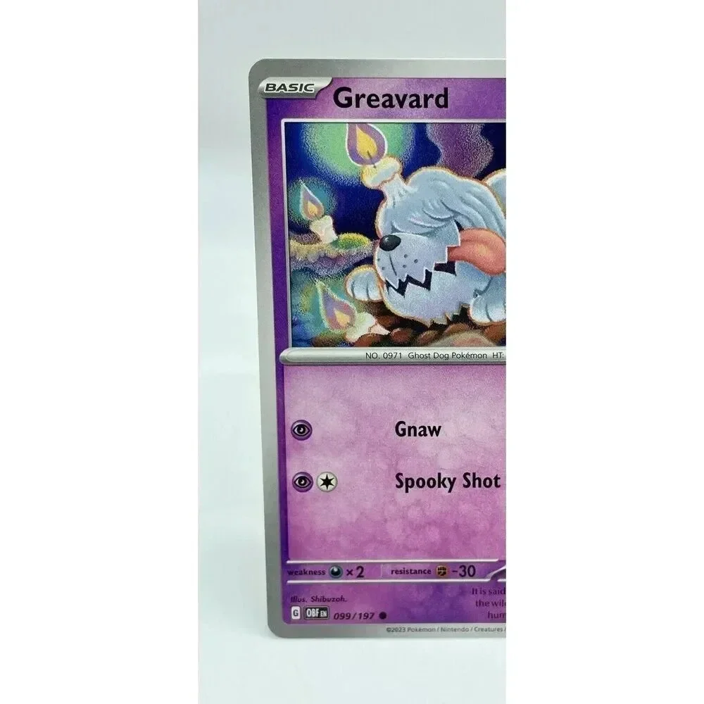 Greavard 099/197 S&V: Obsidian Flames Non-Holo‎ Pokémon TCG Mint Unplayed